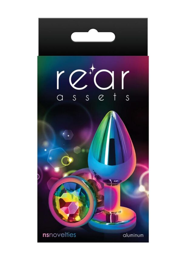 Rear Assets Multicolor Anal Plug - Med - Rainbow