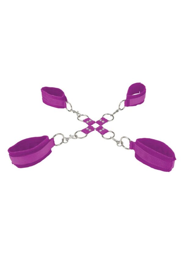 Ouch! Velcro Hand and Leg Cuffs -  Purple