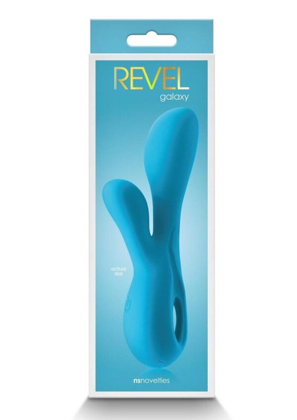 Revel Galaxy Rechargeable Silicone Rabbit Vibrator - Blue