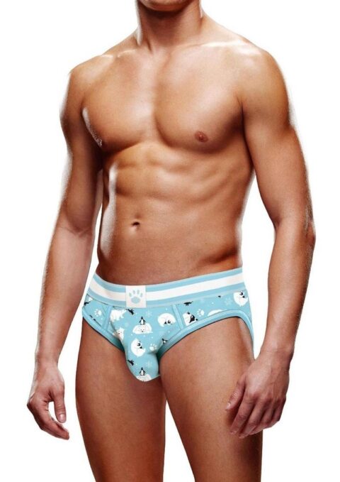 Prowler Fall/Winter 2022 Winter Animals Open Brief - Small - Blue/White