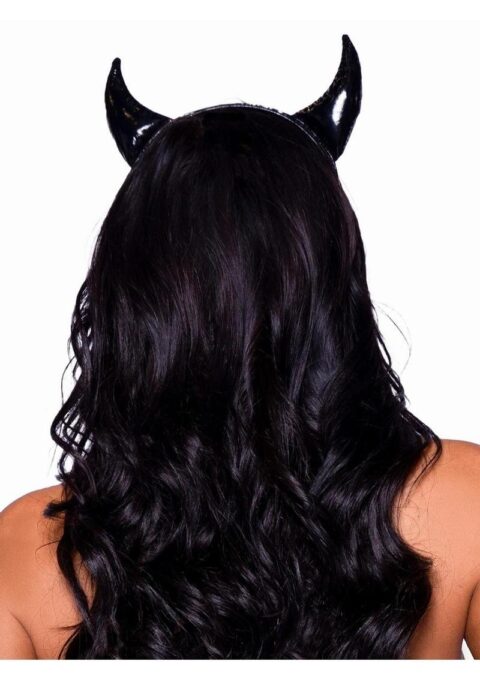 Leg Avenue Vinyl Devil Horns - O/S - Black