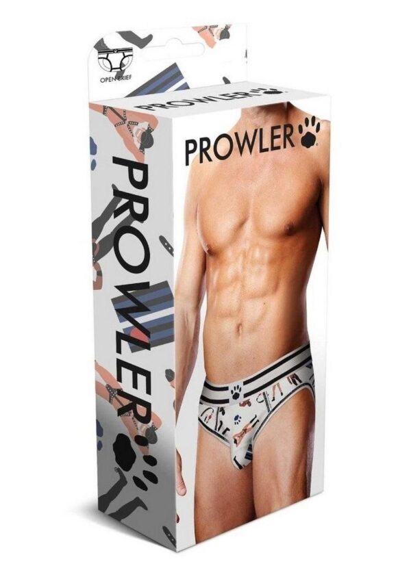 Prowler Spring/Summer 2023 Leather Pride Open Brief - Large - White/Black