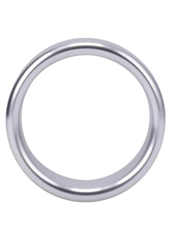 Rock Solid Brushed Alloy Aluminum Cock Ring - Medium - Silver