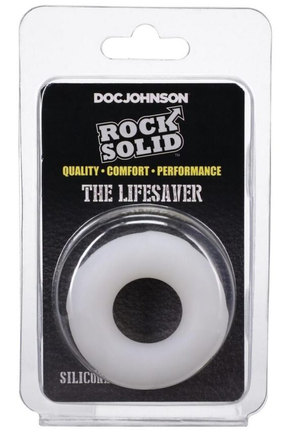 Rock Solid Lifesaver Silicone Cock Ring - White