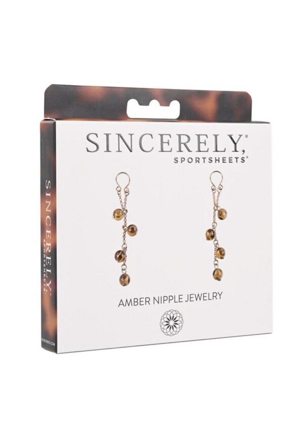 Sincerely Amber Nipple Jewelry - Animal Print Gold