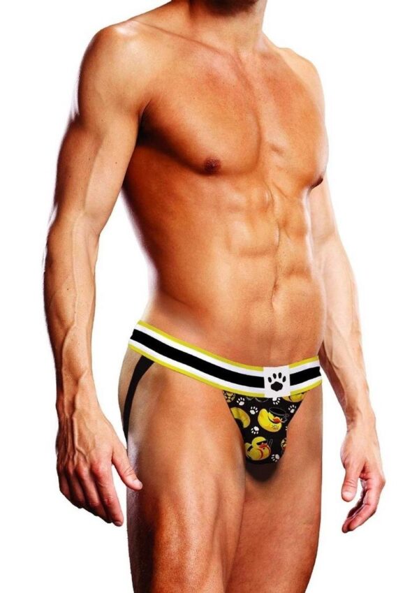 Prowler Spring/Summer 2023 BDSM Rubber Ducks Jock - Large - Black/Yellow