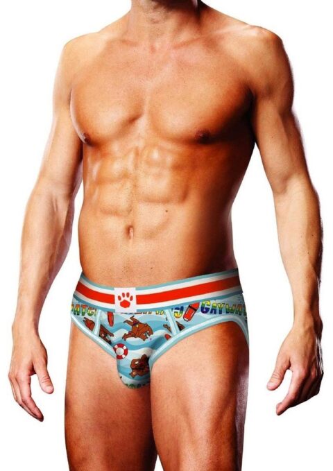 Prowler Spring/Summer 2023 Gaywatch Bears Open Brief - XXLarge - Blue/Orange