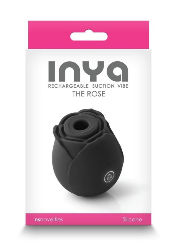 Inya The Rose Silicone Rechargeable Clitoral Stimulator - Black