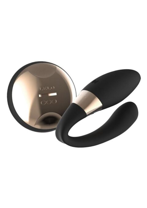 Tiani Duo Rechargeable Silicone Couples Vibrator with Remote Control - Black