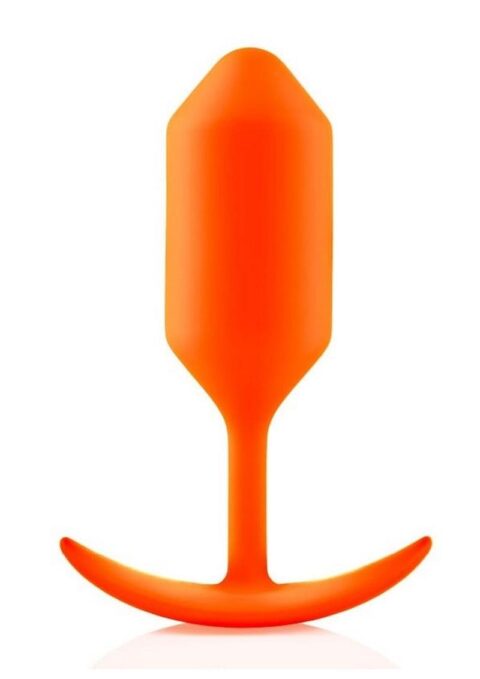 B-Vibe Snug Plug 3 Silicone Weighted Anal Plug - Orange