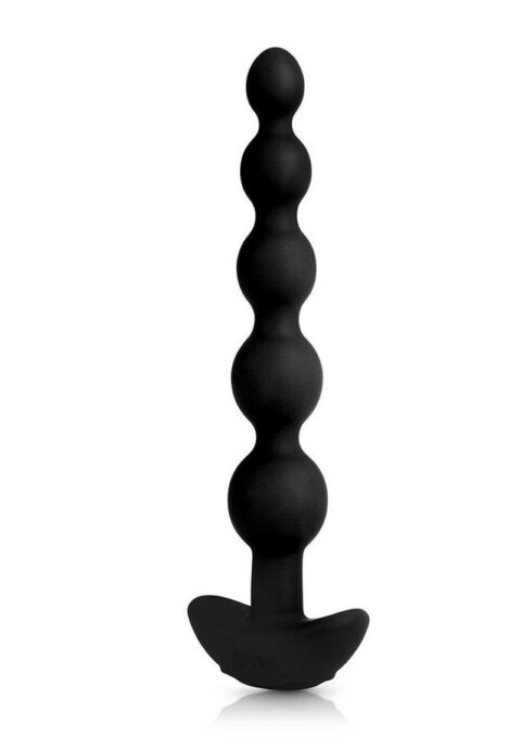 B-Vibe Cinco Rechargeable Silicone Anal Beads - Black