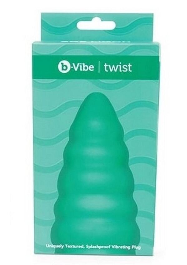 B-Vibe Twist Textured Rechargeable Silicone Anal Plug - Green