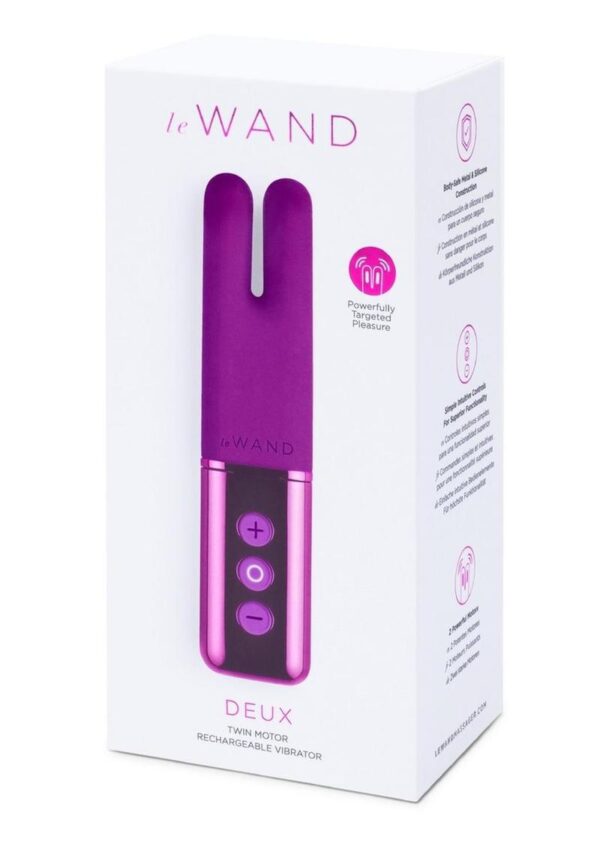 Le Wand Deux Silicone Rechargeable Dual Vibrator - Cherry