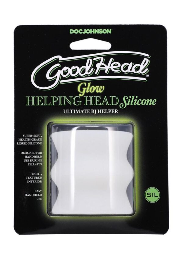 GoodHead Helping Head Silicone Stroker - Glow In the Dark