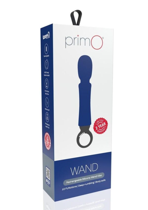 PrimO Rechargeable Silicone Wand - Navy