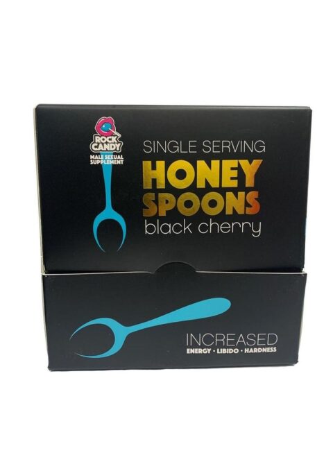Rock Candy Honey Spoons Male Sexual Supplement Black Cherry (24 Packs per Display)