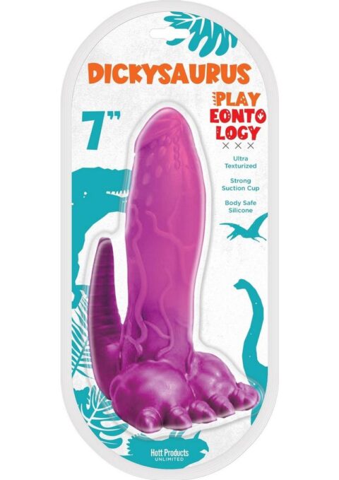 Playeontology Dickysauraus Silicone with Suction Cup 6in - Magenta