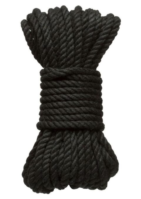 Merci Hogtied Bind and Tie 6mm Hemp Bondage Rope 30ft - Black