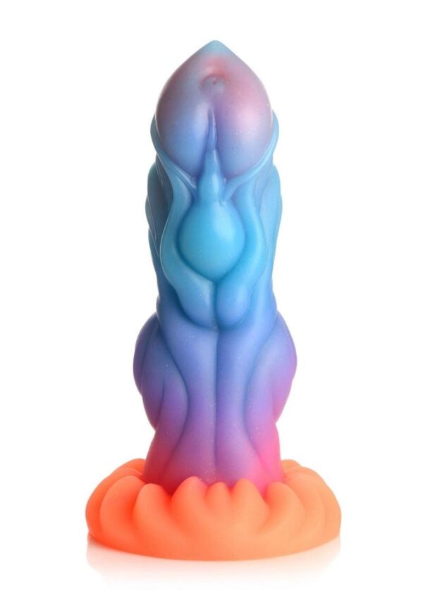 Creature Cocks Alien Invader Glow in the Dark Silicone Dildo - Multicolor