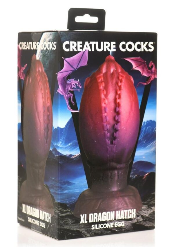 Creature Cocks Dragon Hatch Silicone Egg - XLarge - Multicolor