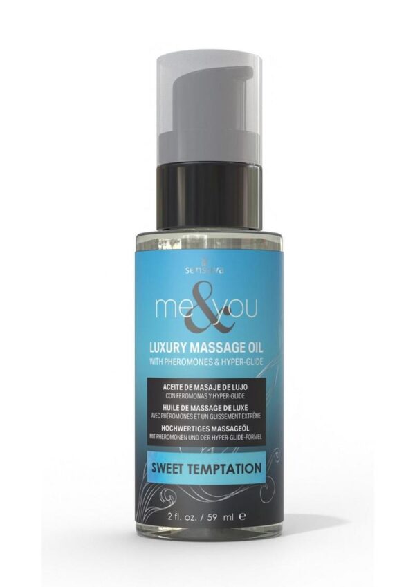 Me and You Pheromone Infused Luxury Massage Oil Sweet Temptation 2oz