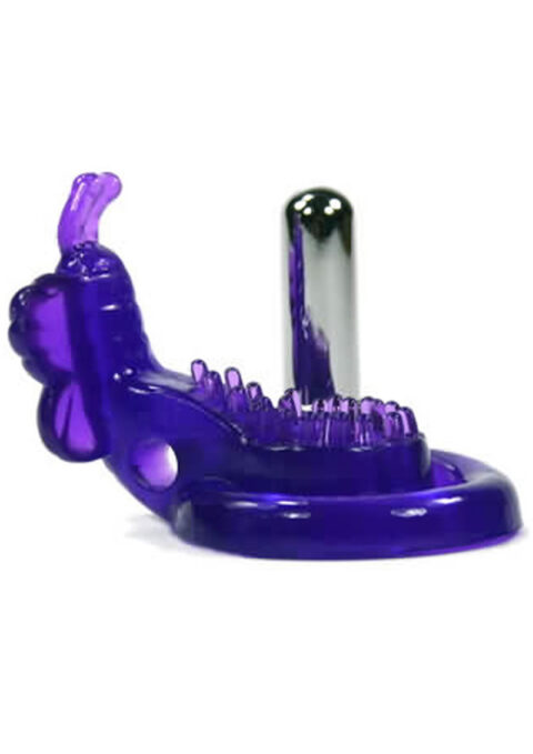 Xtreme Xtasy - Purple Butterfly Vibrating Cock Ring