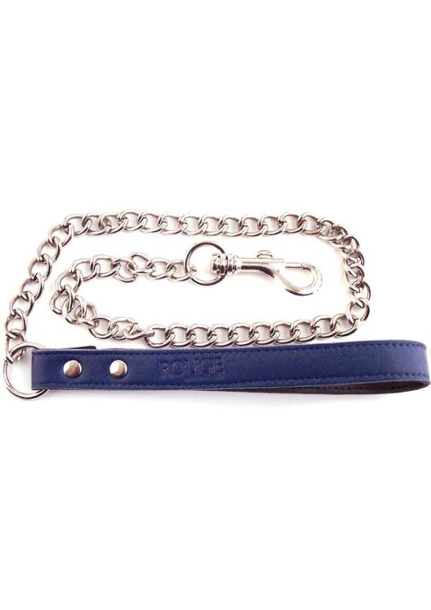 Rouge Leather Lead Chain - Blue
