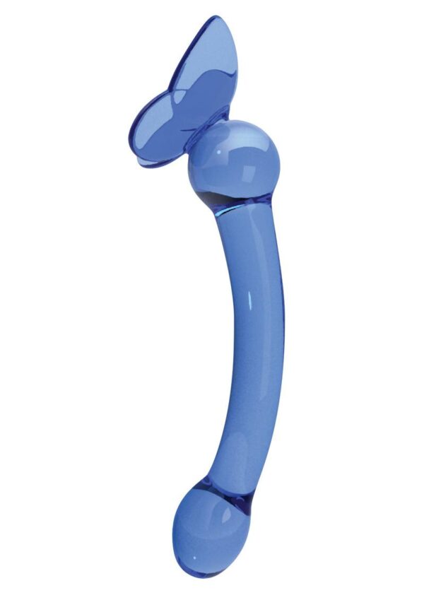 Glass Menagerie Butterfly G-Spot Dildo - Dark Blue