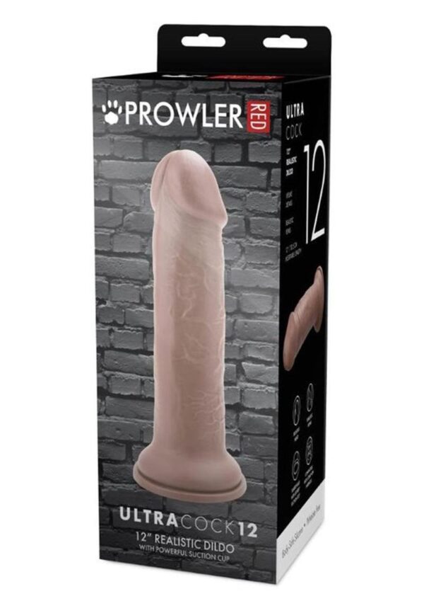 Prowler RED Ultra Cock Realistic Dildo 12in - Caramel