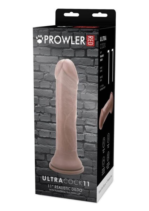 Prowler RED Ultra Cock Realistic Dildo 11in - Caramel