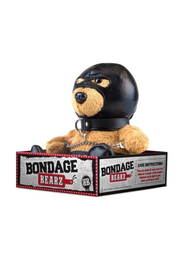 Bondage Bearz Sal The Slave Stuffed Animal - Brown/Black