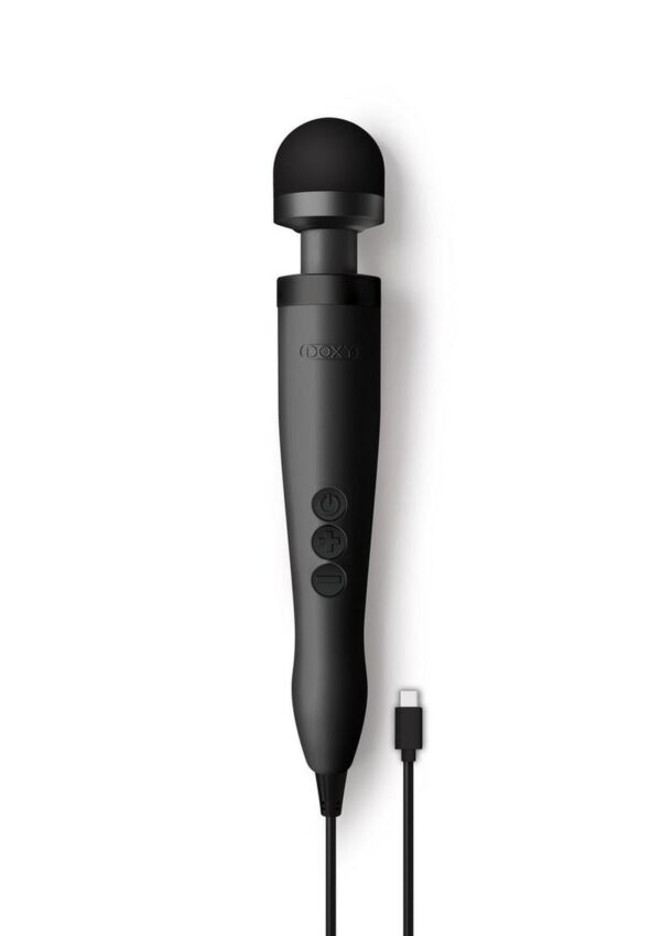 Doxy USB-C Wand Rechargeable Vibrating Body Massager - Matte Black