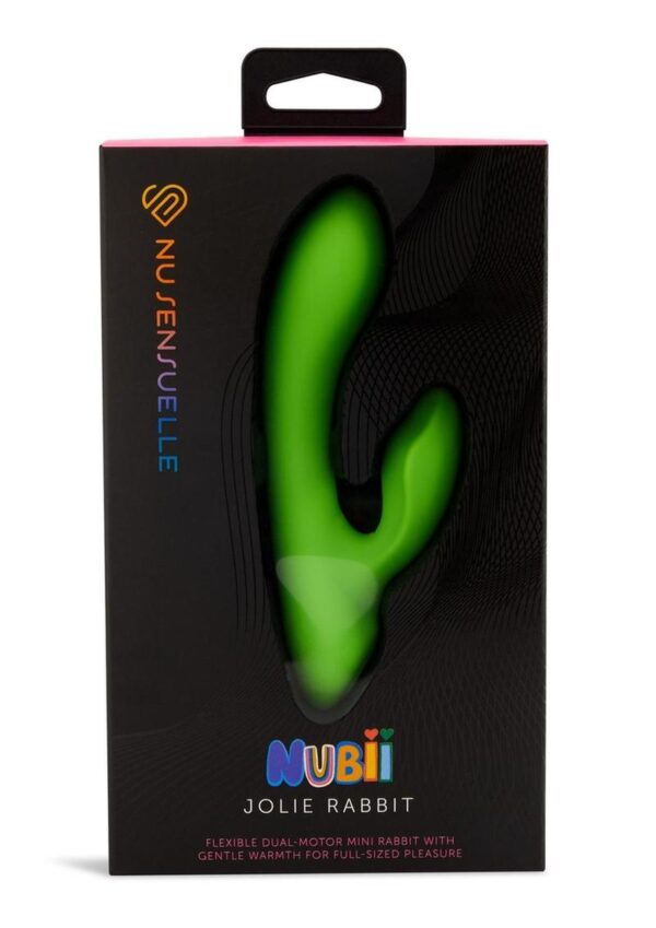 Nu Sensuelle Jolie Nubii Rechargeable Silicone Mini Heating Rabbit - Lime Green