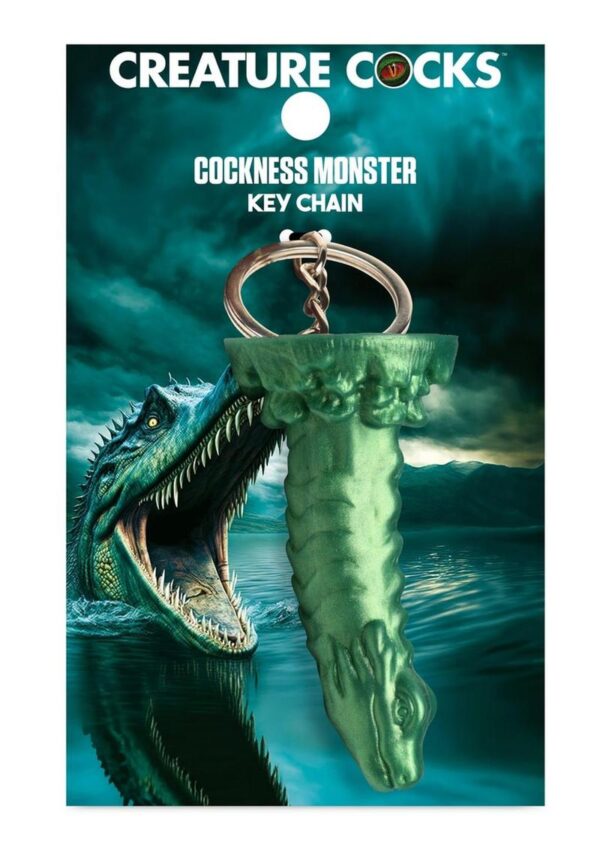 Creature Cocks Cockness Monster Keychain - Green