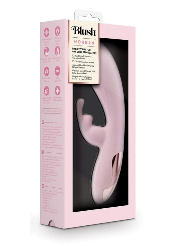 Blush Collection Morgan Rechargeable Silicone Rabbit Vibrator - Pink