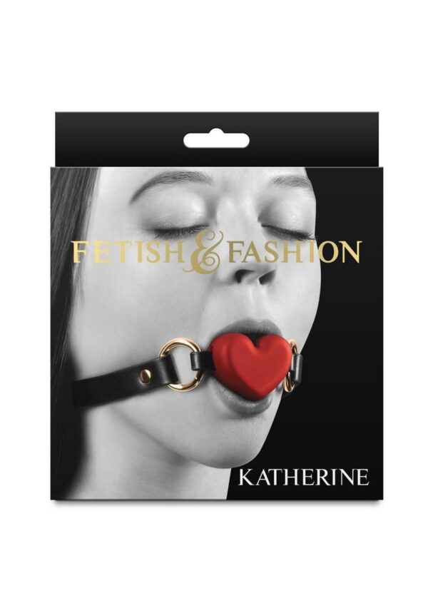 Fashion and Fetish Katherine Silicone Ball Gag - Red/Black