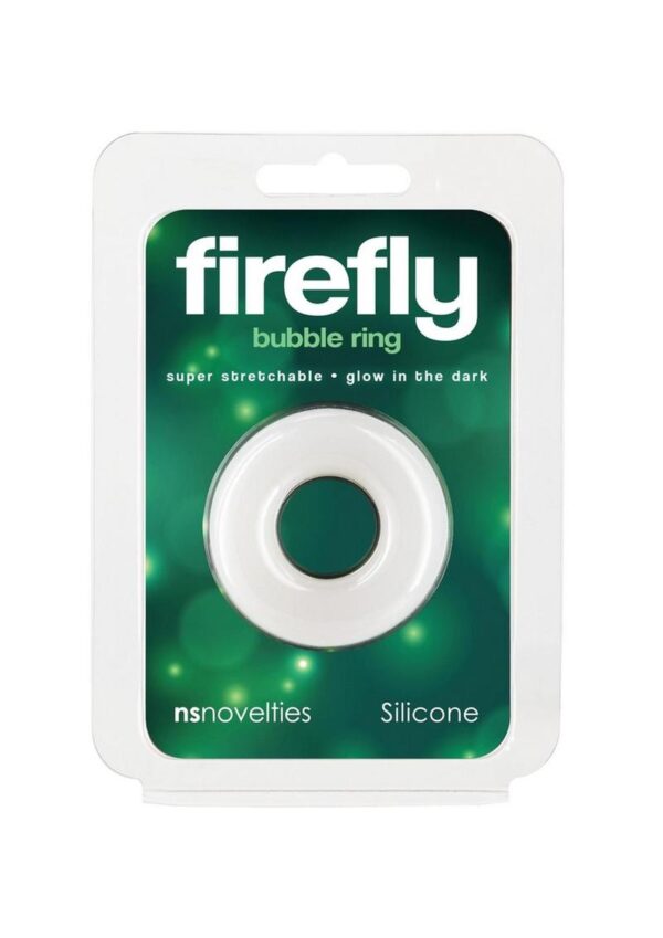 Firefly Bubble Ring Glow in The Dark Cock Ring - Small - White