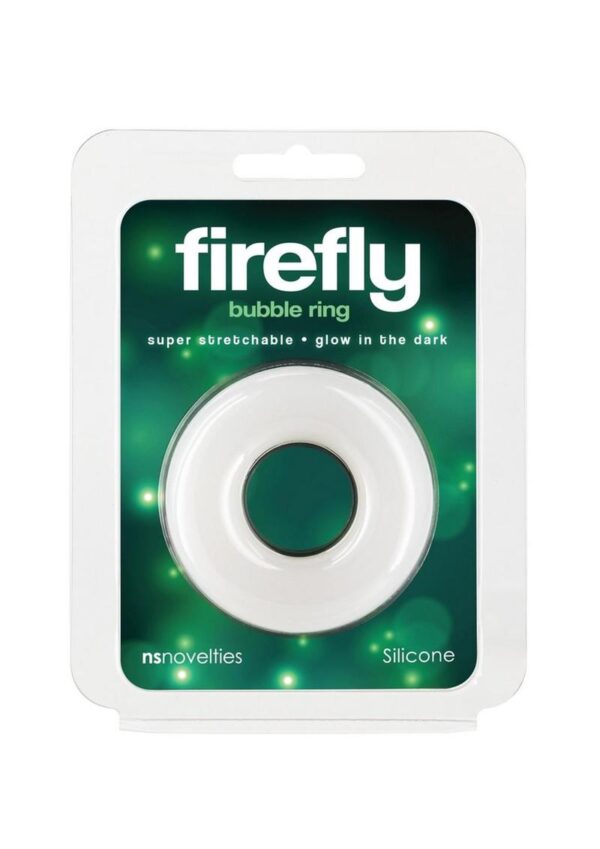 Firefly Bubble Ring Glow in The Dark Cock Ring - Large - White