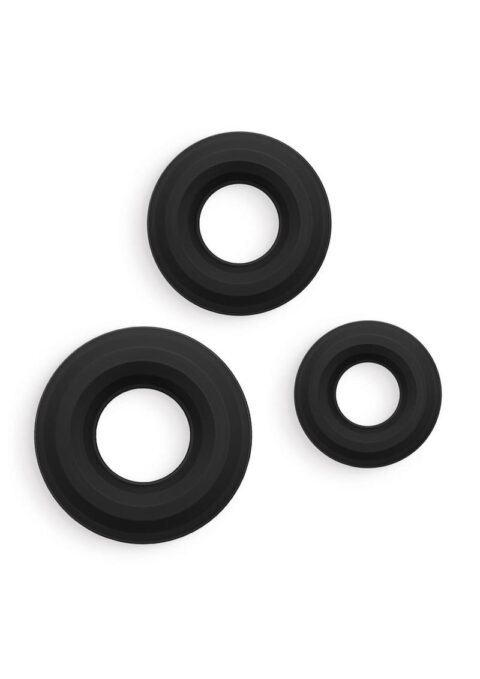 Renegade Fireman Silicone Rings Set (3 Piece) - Black