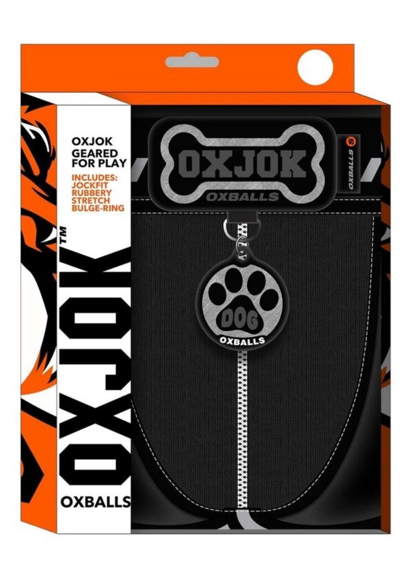 Dog Pack Pup Taggers 7-Tag Dog Jock - Black/Silver - Small