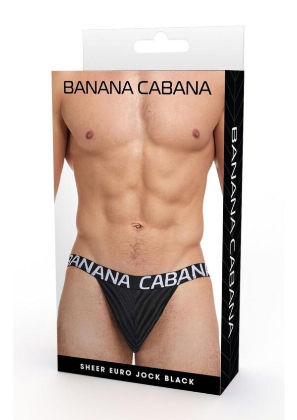 Banana Cabana Poly Jock - Large/XLarge - Black