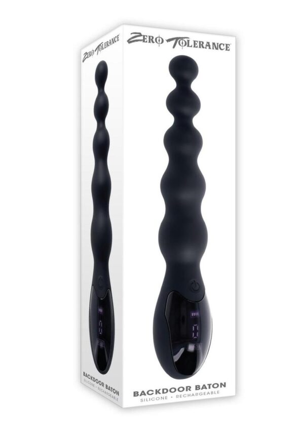 Zero Tolerance Backdoor Baton Rechargeable Silicone Anal Beads - Black