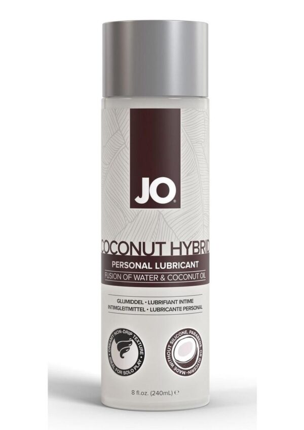 JO Coconut Hybrid Water-Based Lubricant 8oz, - Image 2