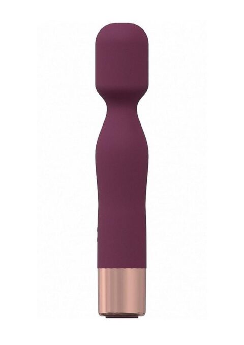 LoveLine Glamour Silicone Rechargeable 10 Speed Mini Wand - Burgundy