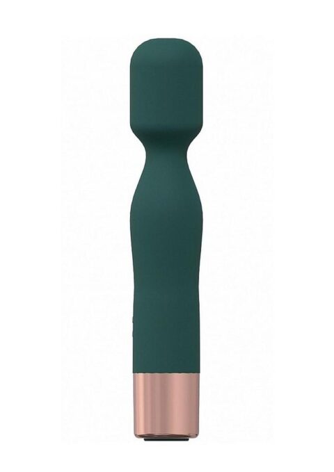 LoveLine Glamour Silicone Rechargeable 10 Speed Mini Wand - Forest Green