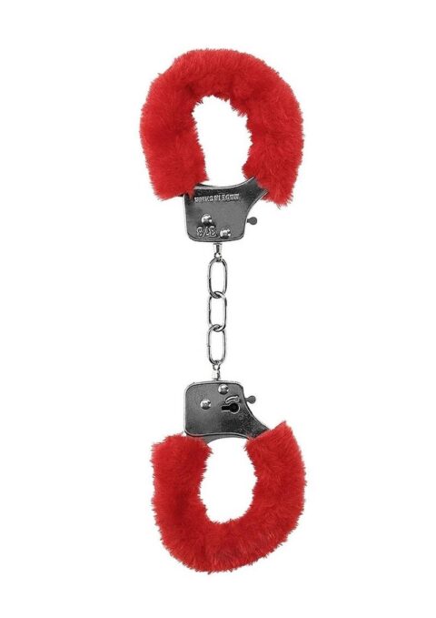 Ouch! Pleasure Handcuffs Furry - Red