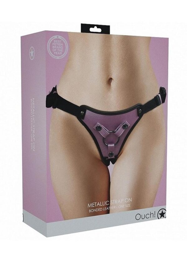 Ouch! Strap-On Harness- Metallic Rose Gold