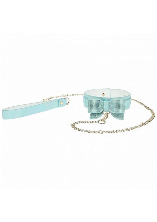 Ouch! Paris Collection Collar with Leash - Blue