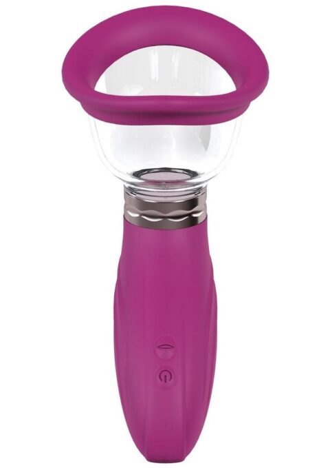 Pumped Delightful Automatic 5 Speed Silicone Rechargeable Vulva Clitoral Nipple and Breast Pump - Pink