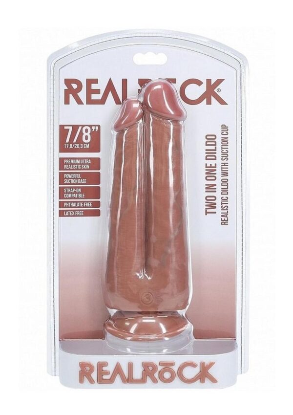 RealRock Ultra Realistic Skin Two in One 7in/8in - Caramel